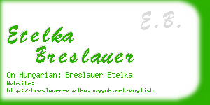 etelka breslauer business card